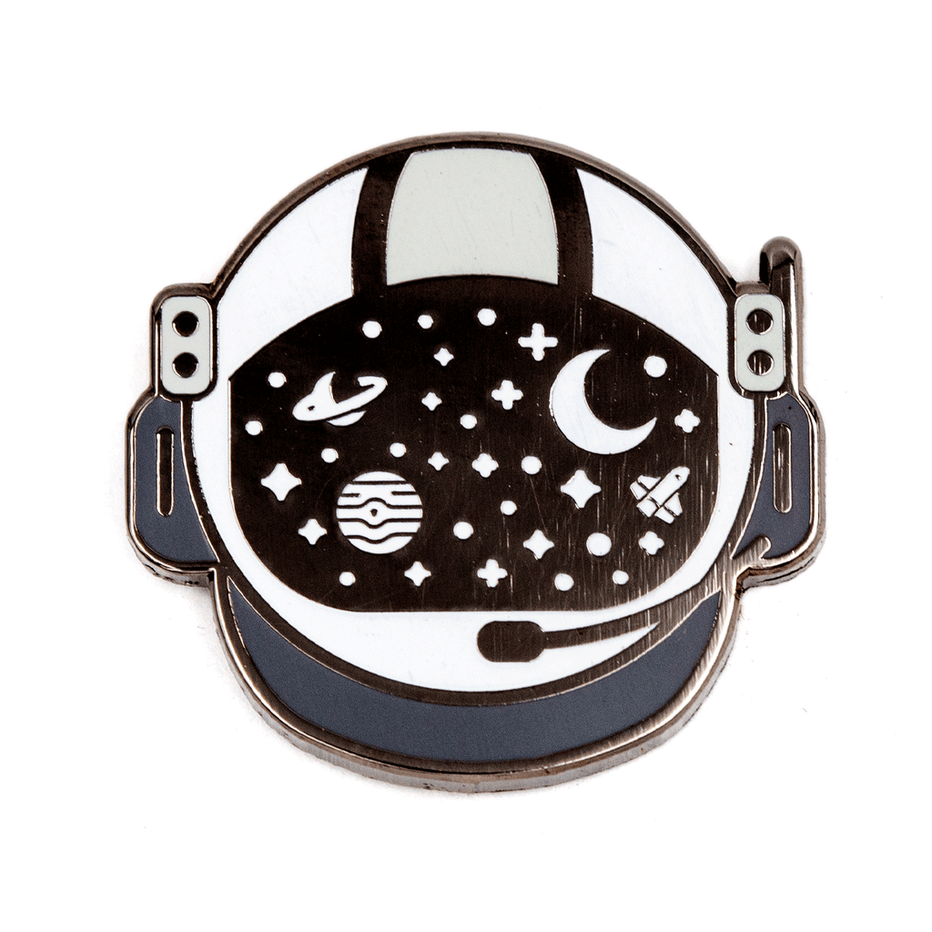 Space Man Enamel Pin: 1" tall