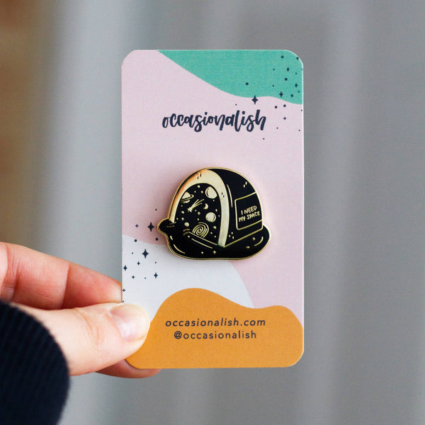 I Need My Space Enamel Pin