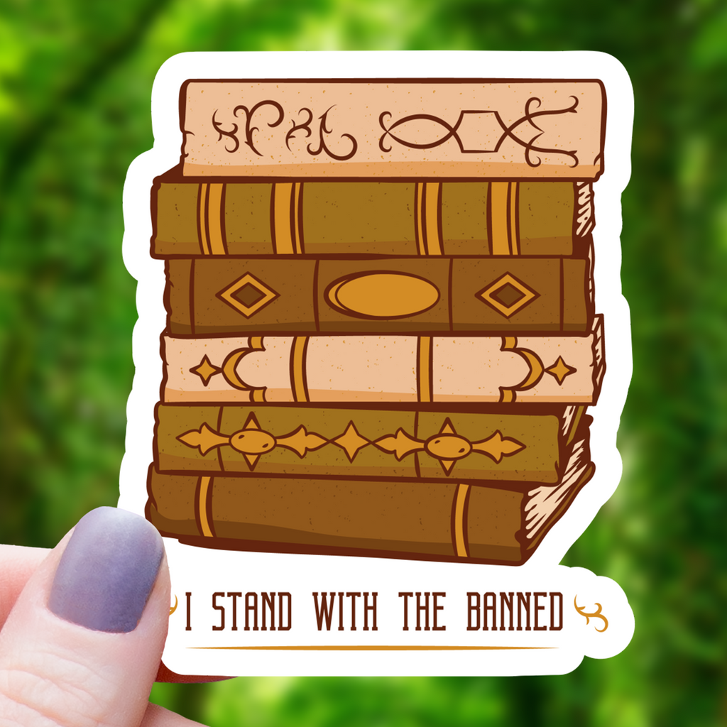 Stand With The Banned Book Sticker - 3"