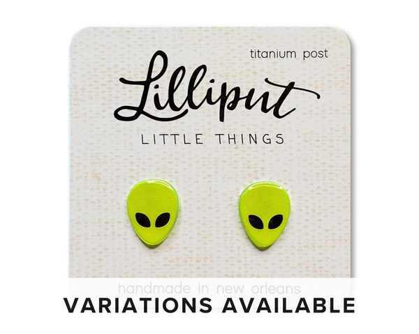 Alien Earrings: Green