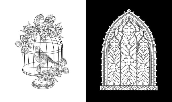 Dark Academia Coloring Book by Rockpool Publishing: Paperback; 72 pages / English
