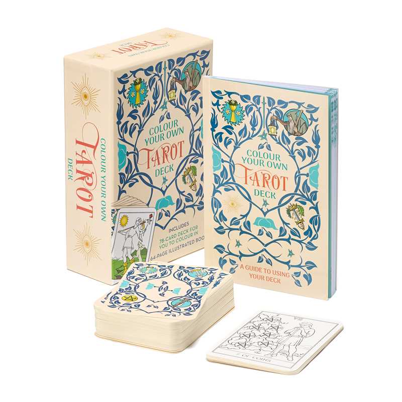 Color Your Own Tarot Book & Card Deck by Alice Ekrek: Paperback; 64 pages / English