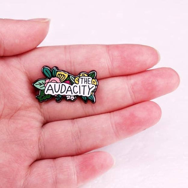Bold Floral "The Audacity" Enamel Pin