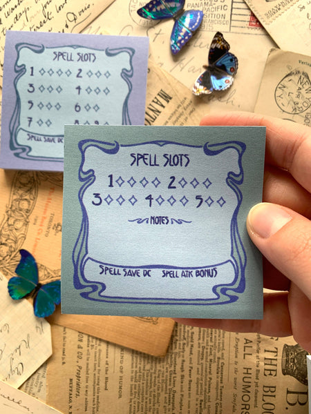 Spell slot sticky note for DnD: Full caster