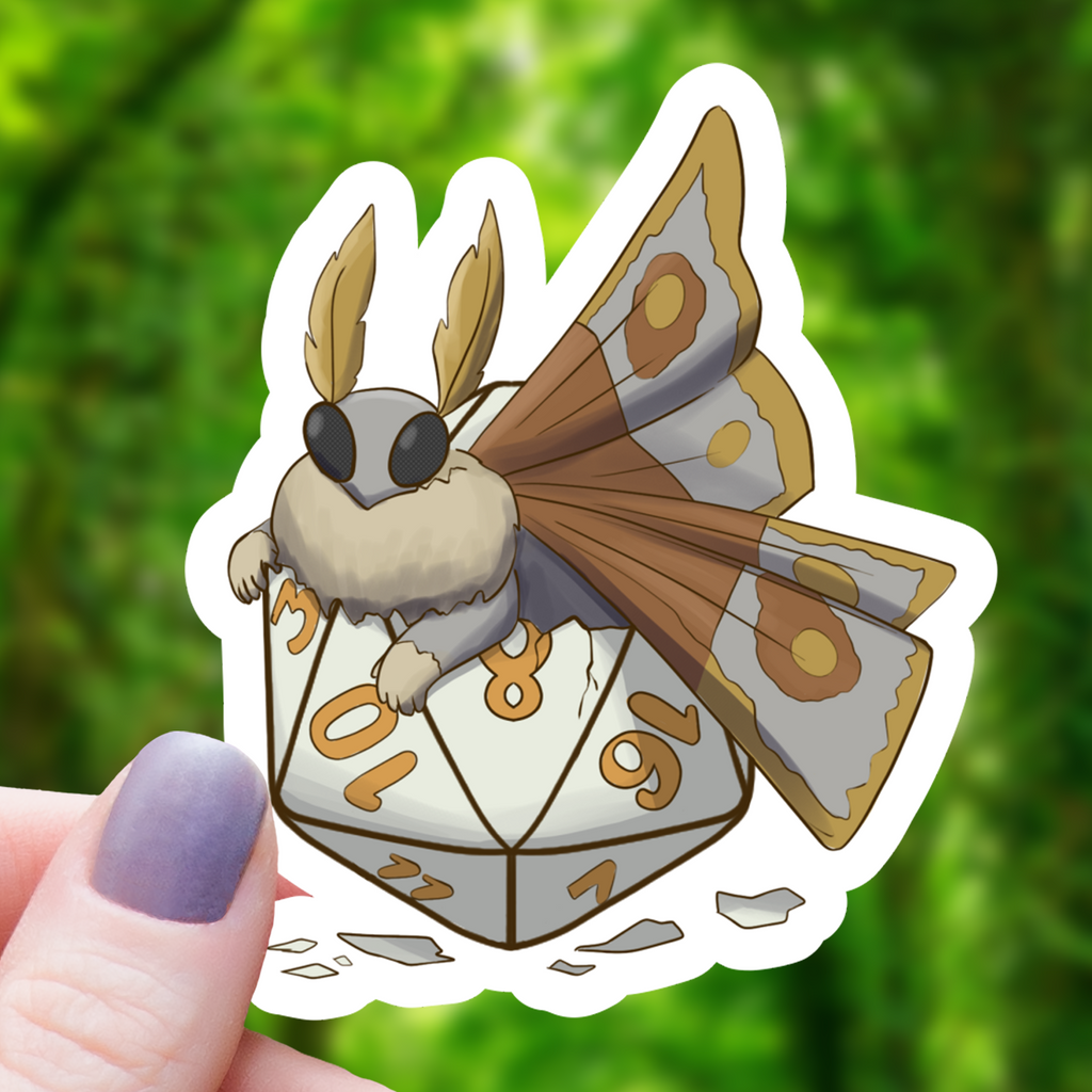 Mothman Born from D20 Sticker - 3"