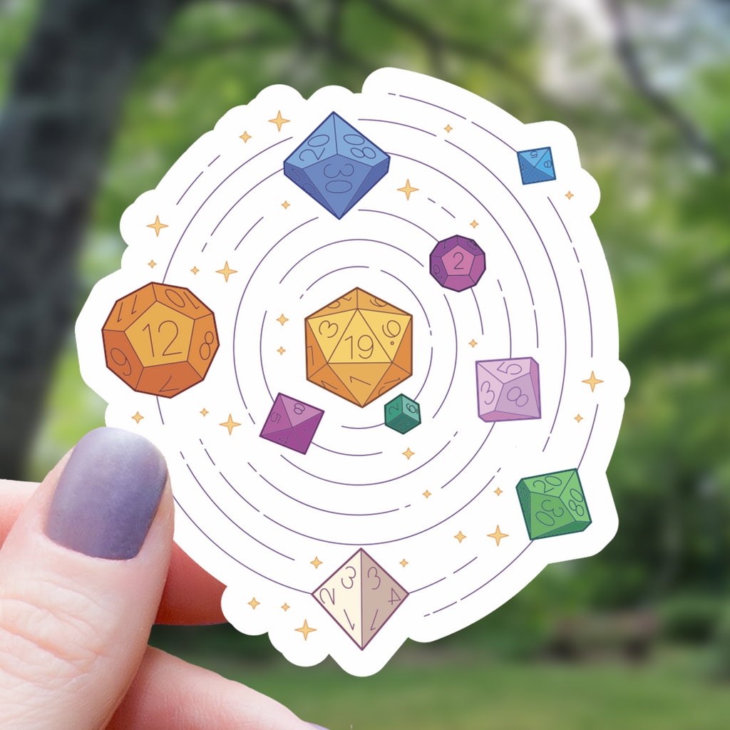 Polyhedral Dice Universe Sticker - 3"