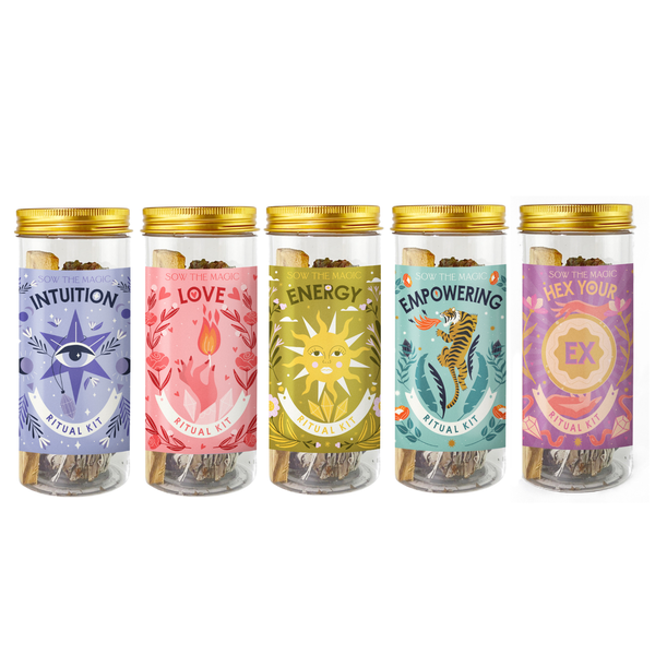 Intuition Ritual Kit with Amethyst, Palo Santo + Sage