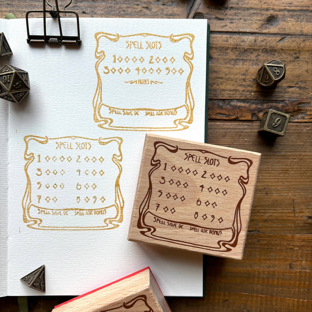Spell slot rubber stamp for DnD: Full caster