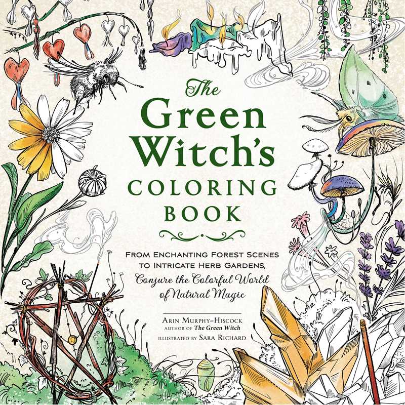 Green Witch's Coloring Book by Arin Murphy-Hiscock: Paperback; 80 pages / English