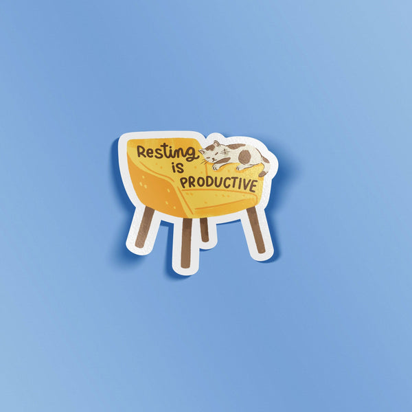 Resting Is Productive Matte Vinyl Sticker