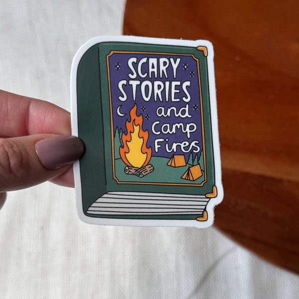 Scary Stories And Camp Fires Book Sticker