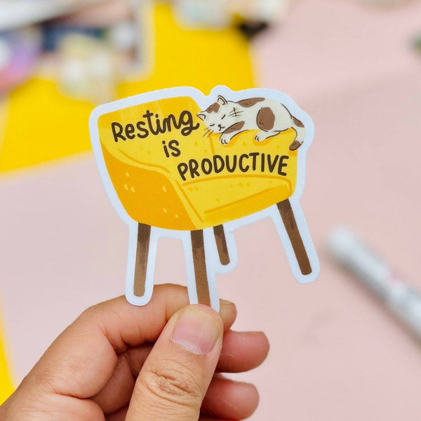 Resting Is Productive Matte Vinyl Sticker