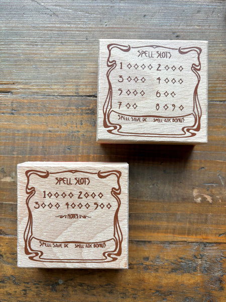 Spell slot rubber stamp for DnD: Full caster