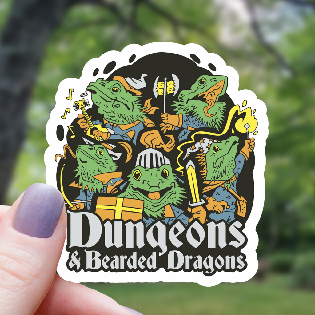 Dungeons and Bearded Dragons Sticker - 3"