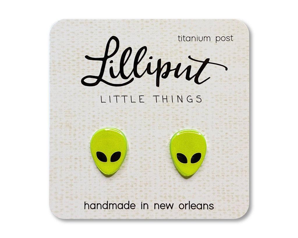 Alien Earrings: Green