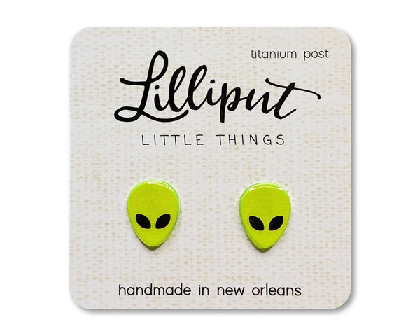 Alien Earrings: Green