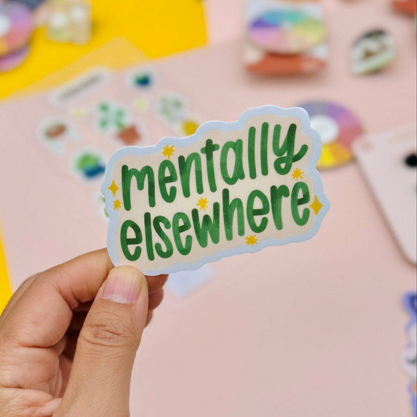 Mentally Elsewhere Matte Vinyl Sticker