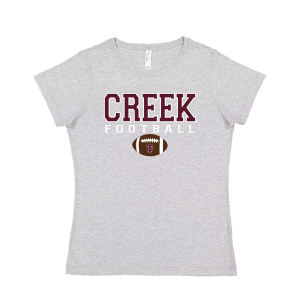 TCMS Ladies CREEK FOOTBALL with Football in Heather