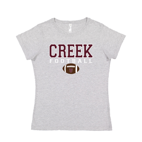 TCMS Ladies CREEK FOOTBALL with Football in Heather
