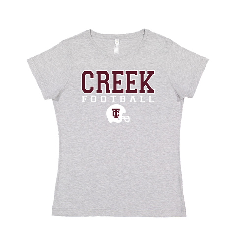 TCMS Ladies CREEK FOOTBALL with Helmet in Heather