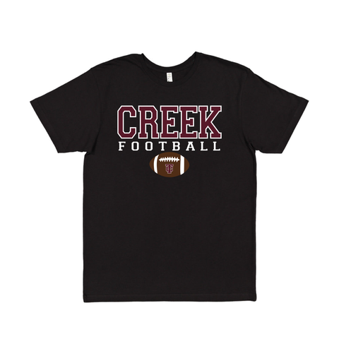 TCMS CREEK FOOTBALL with football in Black (UNISEX)