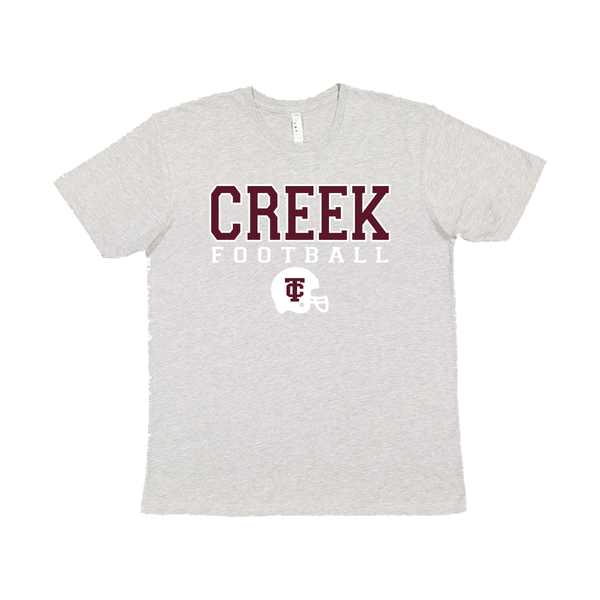 TCMS CREEK FOOTBALL with helmet in Heather (UNISEX)