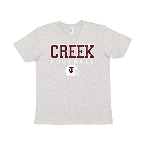 TCMS CREEK FOOTBALL with helmet in Heather (UNISEX)