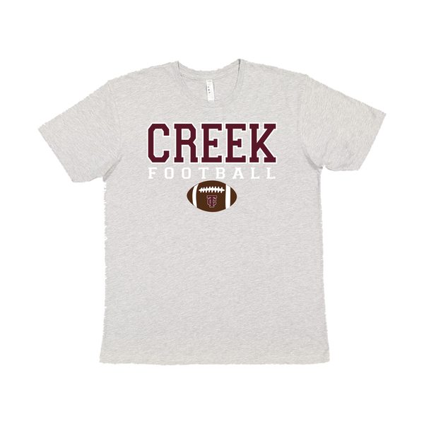 TCMS CREEK FOOTBALL with football in Heather (UNISEX)