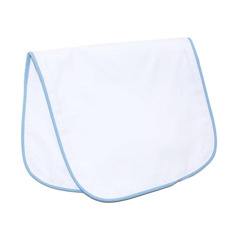 Blue Piping Pique Cotton Burp Cloth