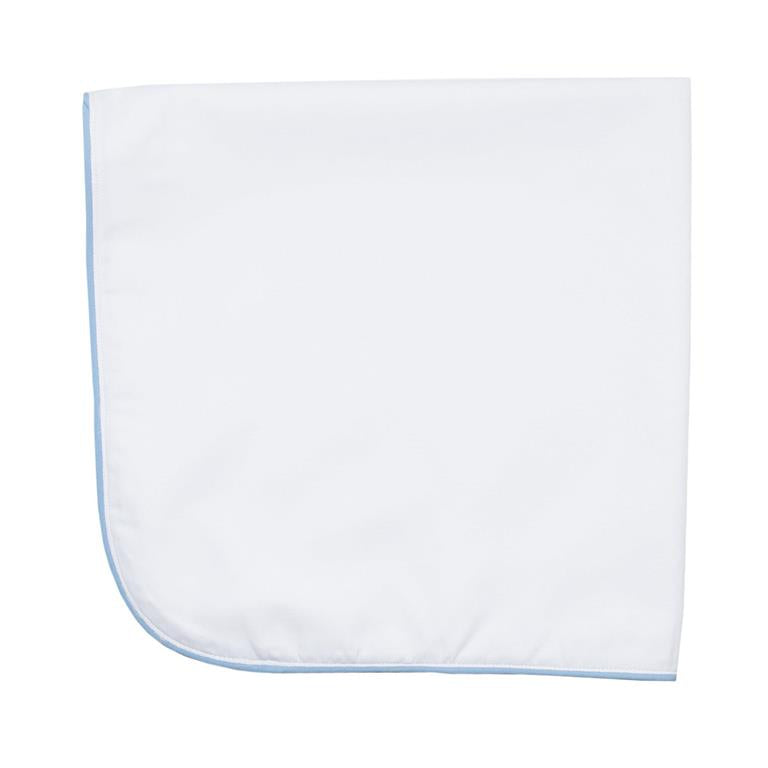 Blue Piping Pique Cotton Blanket