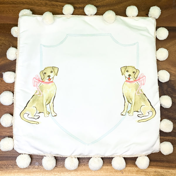 Yellow Dogs Decorative Pillow