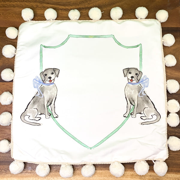 Grey Dogs Decorative Pillow
