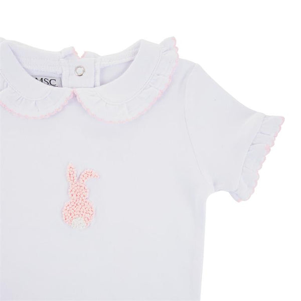 SALE Pima Cotton French Knot Bunny Bodysuit and Bib ***NO PERSONALIZATION***