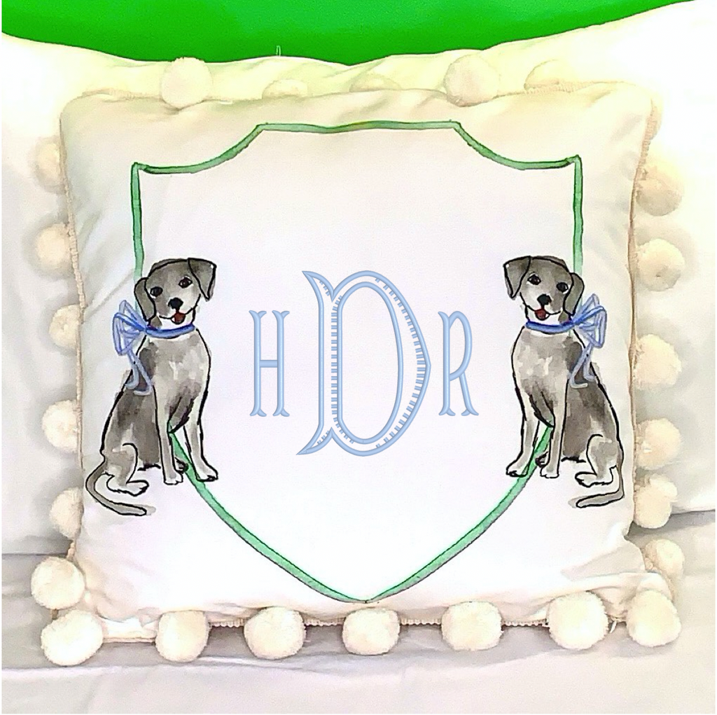 Grey Dogs Decorative Pillow
