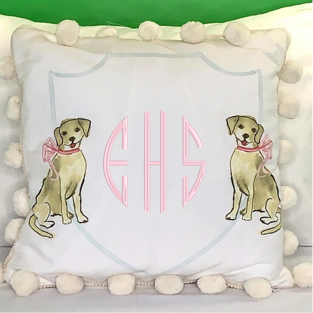 Yellow Dogs Decorative Pillow