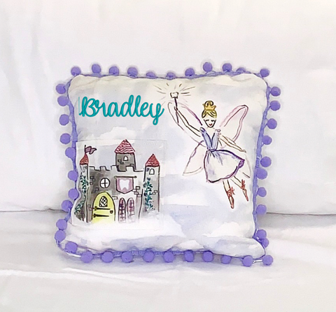 Watercolor Tooth Fairy Pillow