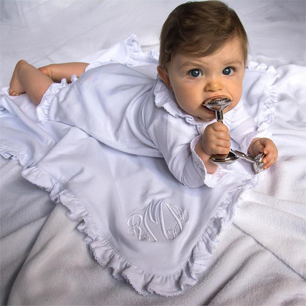 Pima Cotton White Ruffle Layette